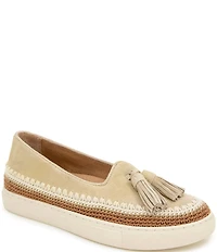 Gentle Souls Citrus Suede Tassel Slip On Loafers