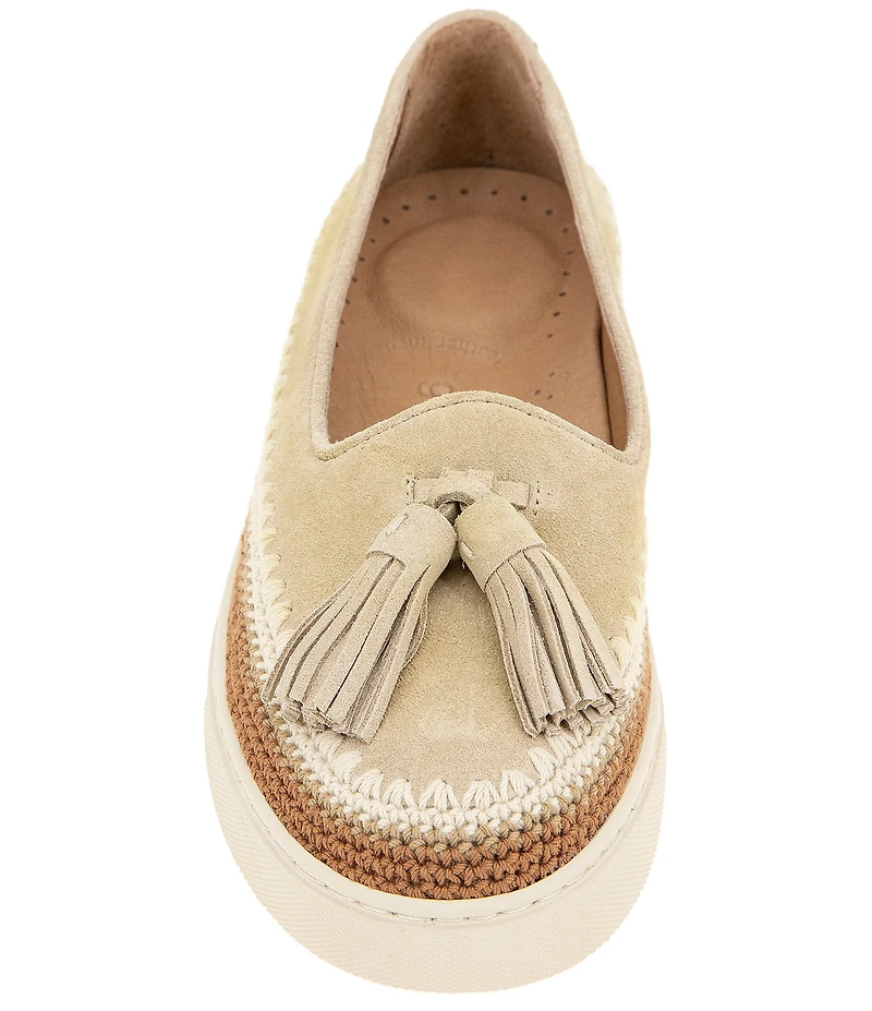 Gentle Souls Citrus Suede Tassel Slip On Loafers