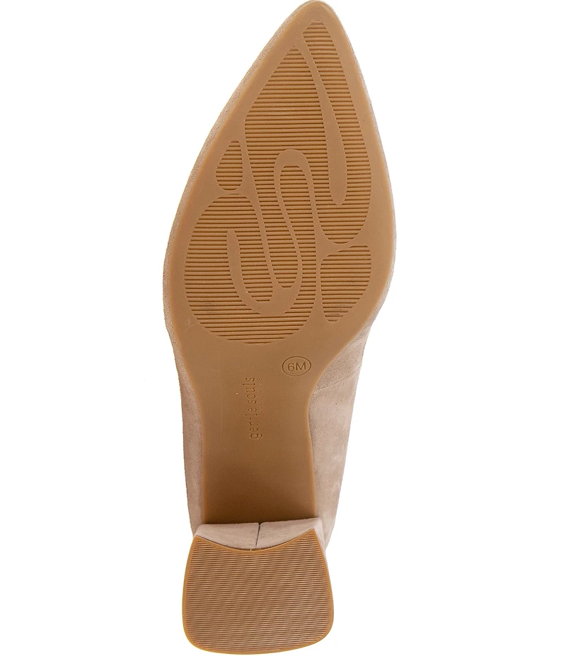 Gentle Souls Dionne Leather Block Heel Pumps