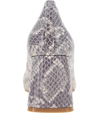 Gentle Souls Dionne Snake Print Leather Block Heel Pumps