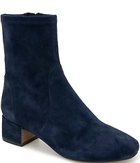 Gentle Souls Ella Stretch Suede Block Heel Booties