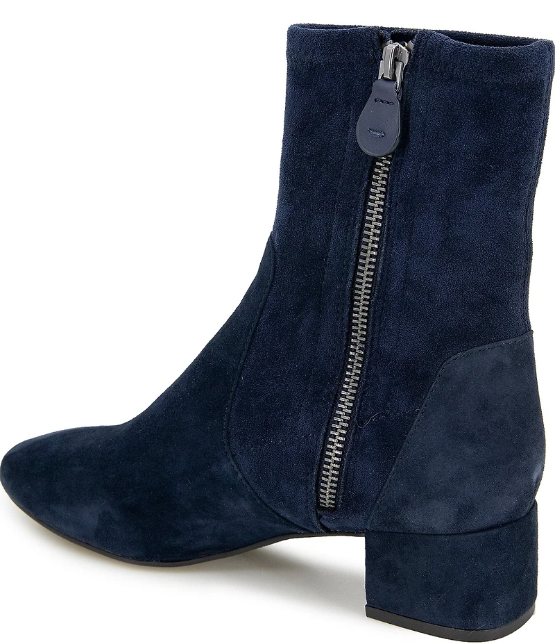 Gentle Souls Ella Stretch Suede Block Heel Booties