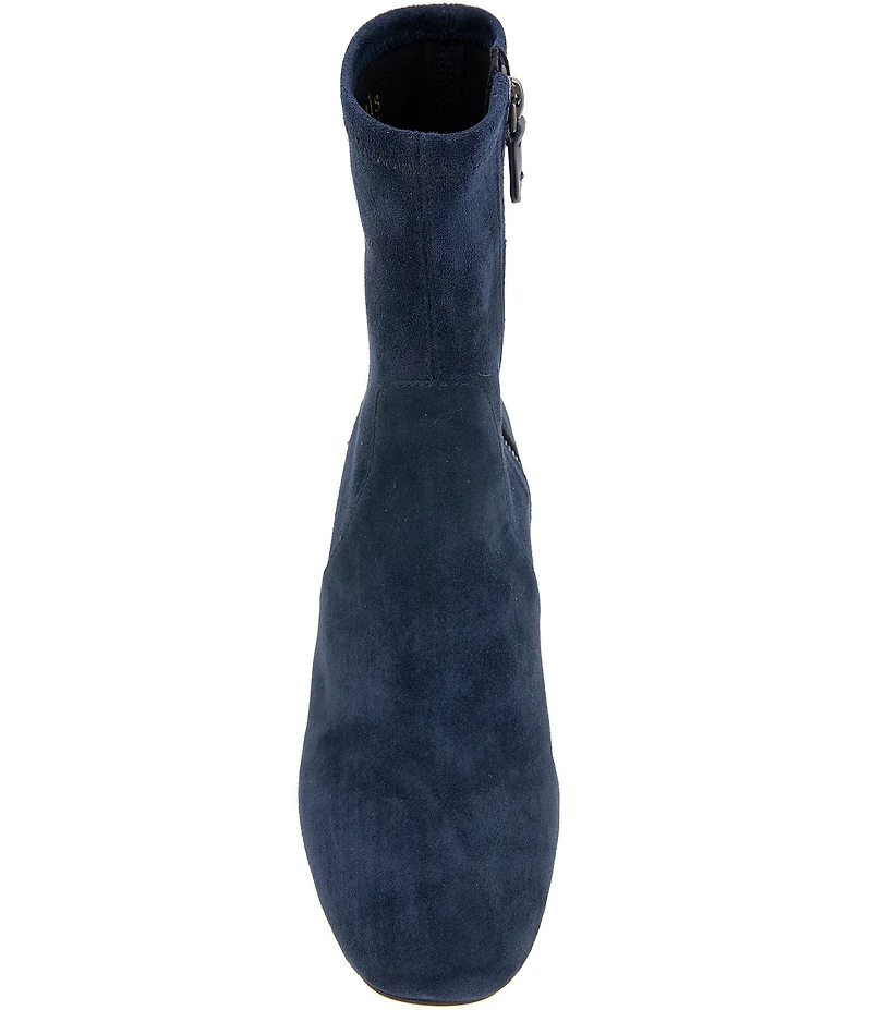 Gentle Souls Ella Stretch Suede Block Heel Booties