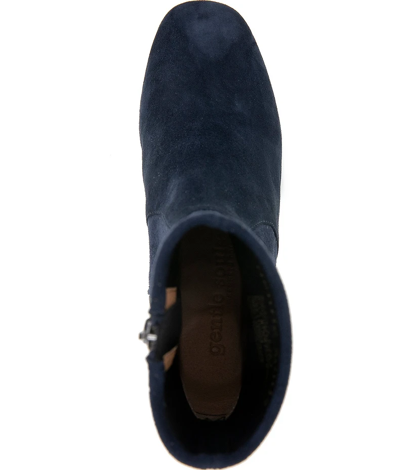 Gentle Souls Ella Stretch Suede Block Heel Booties