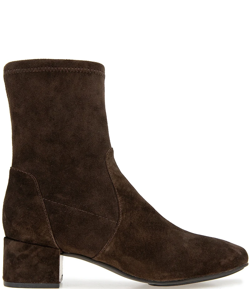 Gentle Souls Ella Stretch Suede Block Heel Booties