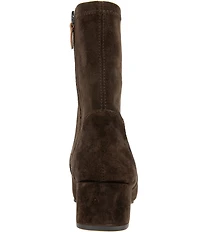 Gentle Souls Ella Stretch Suede Block Heel Booties