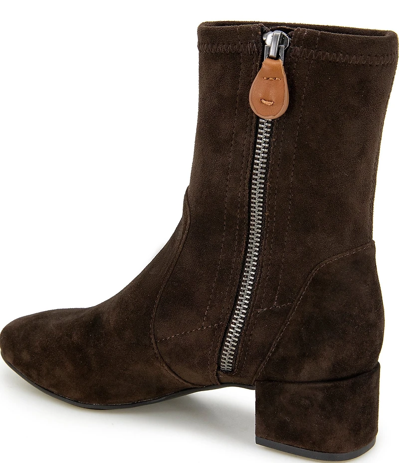 Gentle Souls Ella Stretch Suede Block Heel Booties