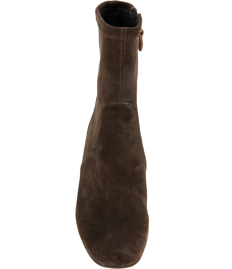 Gentle Souls Ella Stretch Suede Block Heel Booties