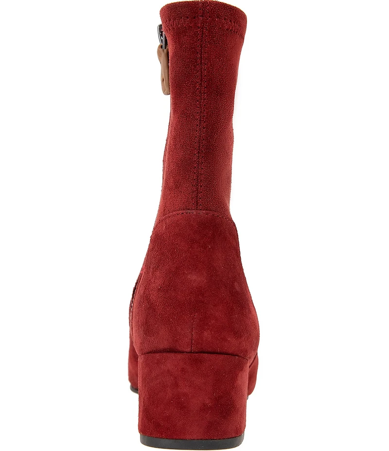 Gentle Souls Ella Stretch Suede Block Heel Booties