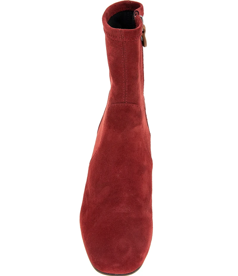 Gentle Souls Ella Stretch Suede Block Heel Booties