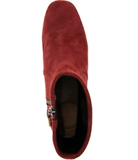 Gentle Souls Ella Stretch Suede Block Heel Booties