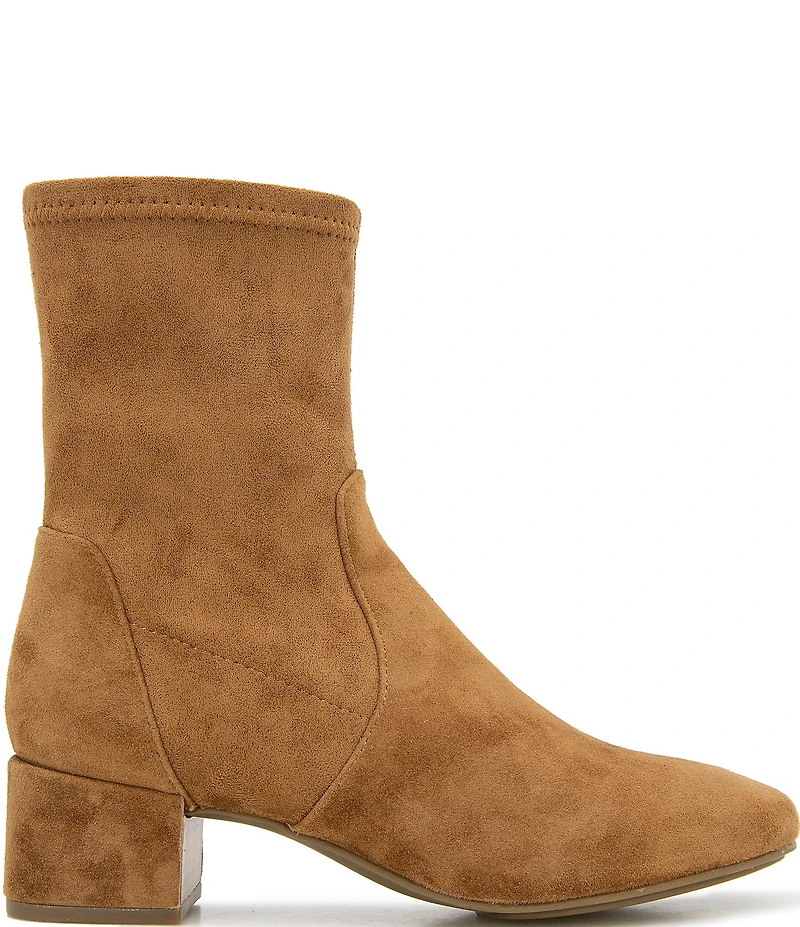 Gentle Souls Ella Stretch Suede Block Heel Booties