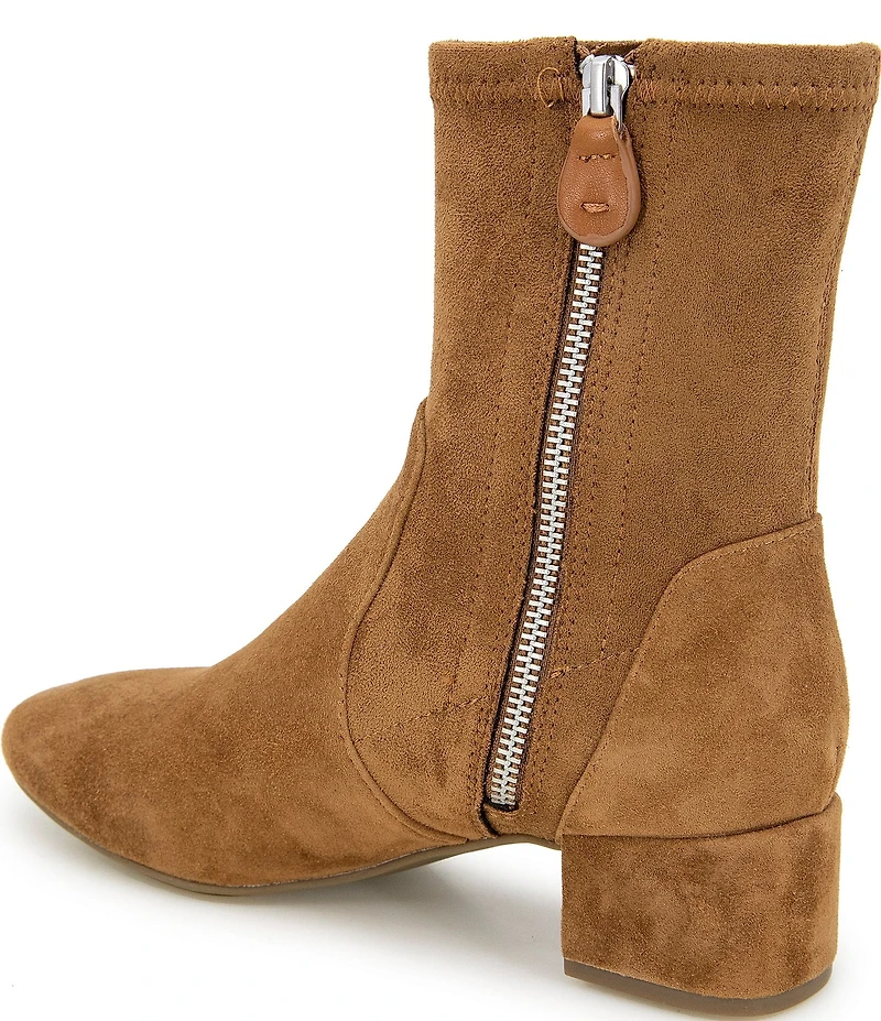 Gentle Souls Ella Stretch Suede Block Heel Booties