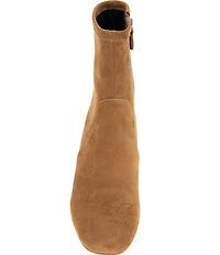 Gentle Souls Ella Stretch Suede Block Heel Booties