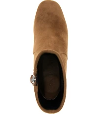 Gentle Souls Ella Stretch Suede Block Heel Booties