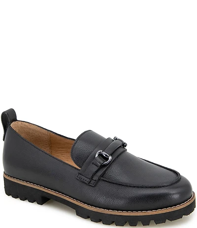 Gentle Souls Eugene Lug Bit Leather Loafers