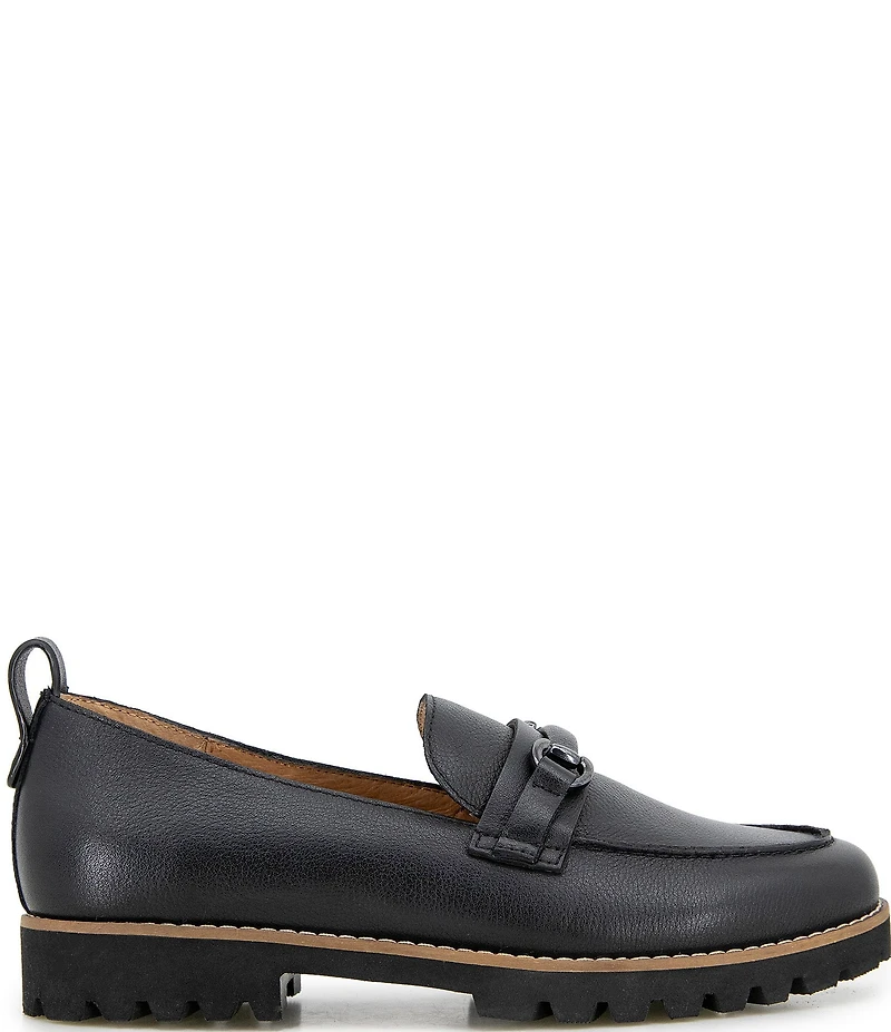 Gentle Souls Eugene Lug Bit Leather Loafers