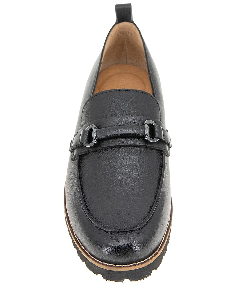 Gentle Souls Eugene Lug Bit Leather Loafers