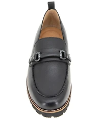 Gentle Souls Eugene Lug Bit Leather Loafers