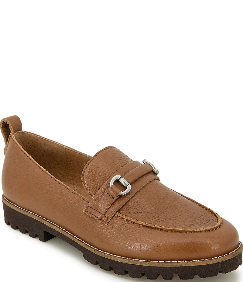 Gentle Souls Eugene Lug Bit Leather Loafers