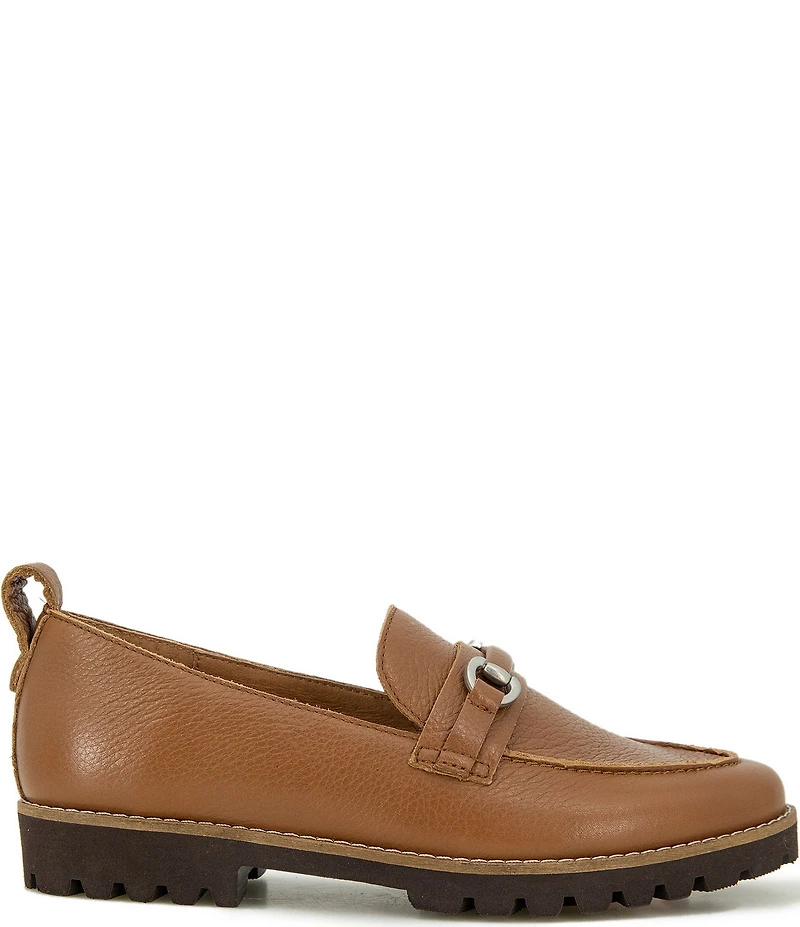 Gentle Souls Eugene Lug Bit Leather Loafers