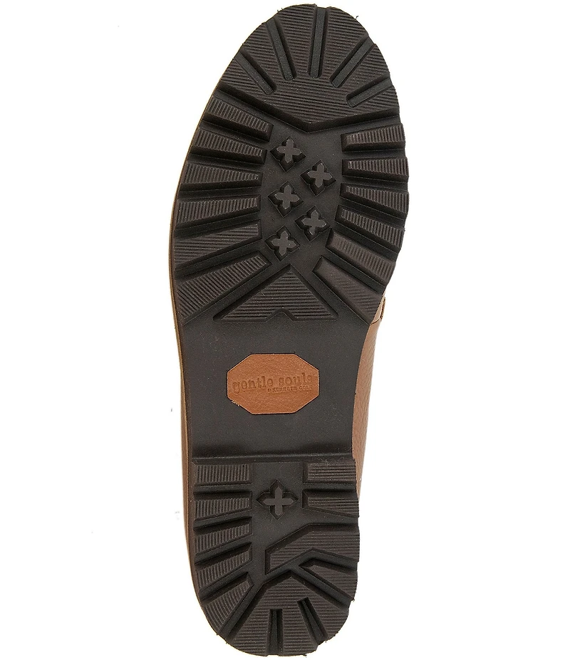 Gentle Souls Eugene Lug Bit Leather Loafers