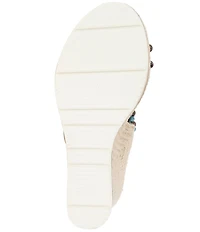 Gentle Souls Evora 2 Leather Ornament Detail Espadrille Wedge Sandals