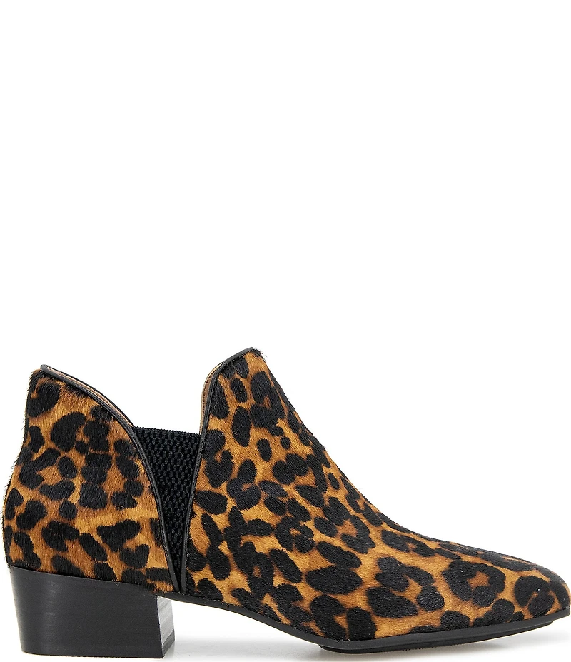 Gentle Souls Fran Leopard Print Calf Hair Booties
