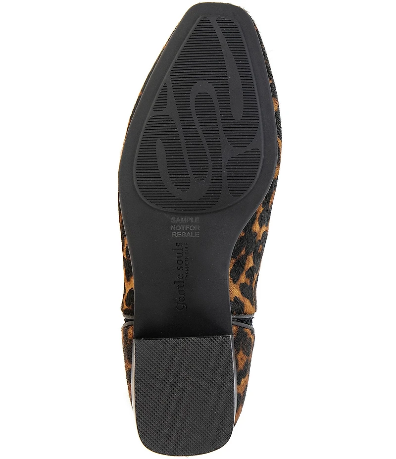 Gentle Souls Fran Leopard Print Calf Hair Booties