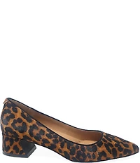 Gentle Souls Gardena Leopard Print Hair Calf Pumps