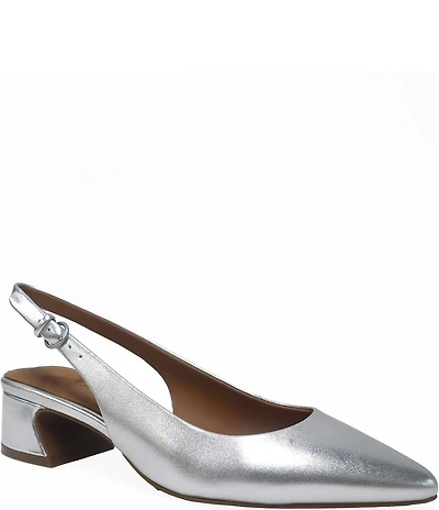 Gentle Souls Georgia Leather Slingback Pumps