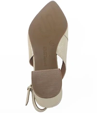 Gentle Souls Georgia Snake Embossed Leather Slingback Pumps