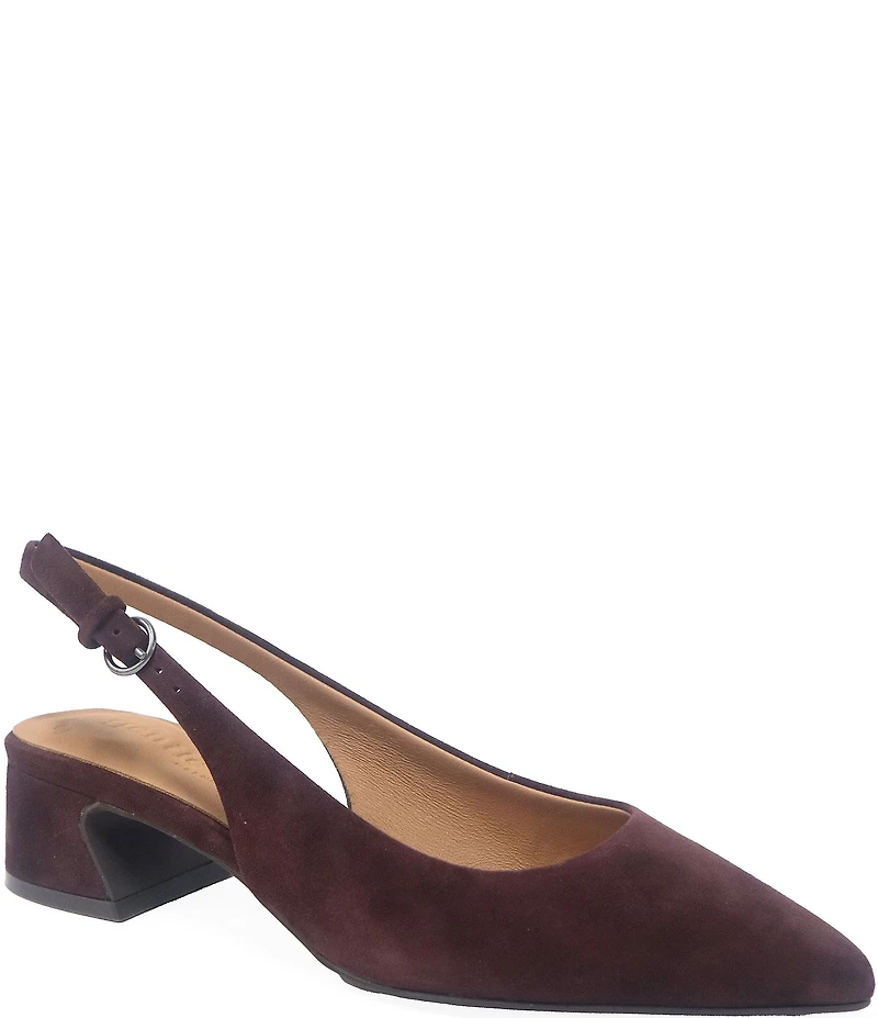 Gentle Souls Georgia Suede Slingback Pumps