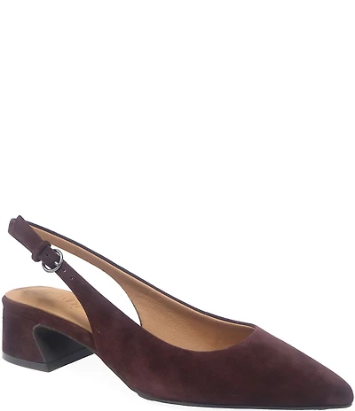 Gentle Souls Georgia Suede Slingback Pumps