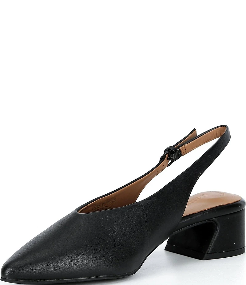 Gentle Souls Ginette Leather High Vamp Slingback Pump