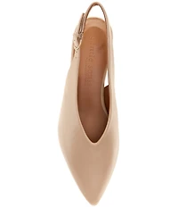 Gentle Souls Ginette Leather High Vamp Slingback Pump