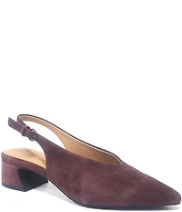 Gentle Souls Ginette Suede High Vamp Slingback Pumps
