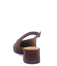 Gentle Souls Ginette Suede High Vamp Slingback Pumps