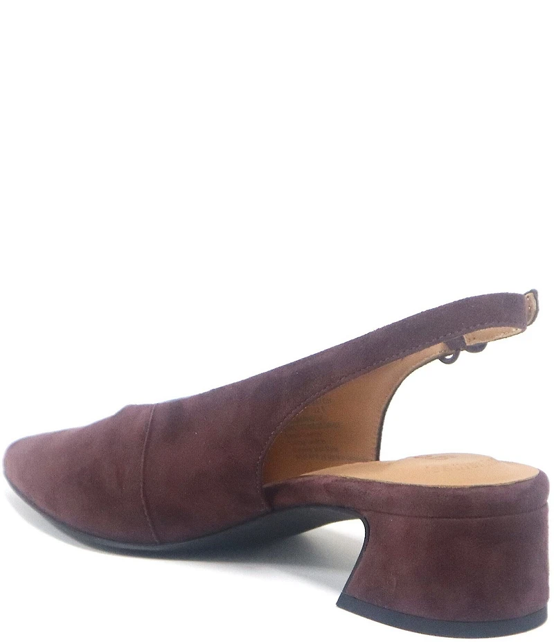 Gentle Souls Ginette Suede High Vamp Slingback Pumps