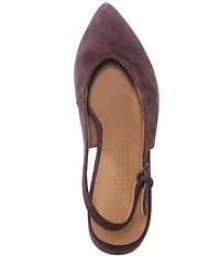 Gentle Souls Ginette Suede High Vamp Slingback Pumps