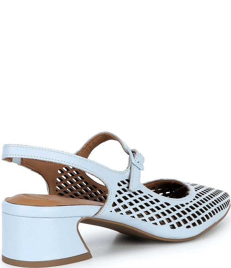Gentle Souls Gladys Perforated Leather Slingback Mary Jane Pumps