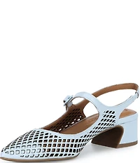 Gentle Souls Gladys Perforated Leather Slingback Mary Jane Pumps