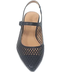 Gentle Souls Gladys Perforated Leather Slingback Mary Jane Pumps