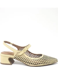 Gentle Souls Gladys Perforated Leather Slingback Mary Jane Pumps