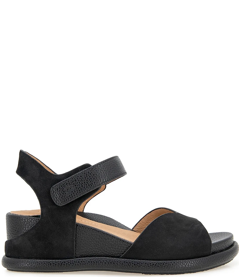 Gentle Souls Jalleen Nubuck Suede and Leather Platform Wedge Sandals