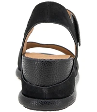 Gentle Souls Jalleen Nubuck Suede and Leather Platform Wedge Sandals