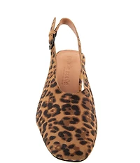 Gentle Souls Kellis Leopard Print Suede Slingback Pumps