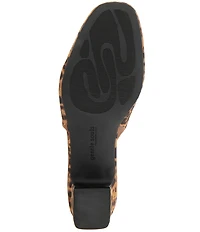 Gentle Souls Kellis Leopard Print Suede Slingback Pumps
