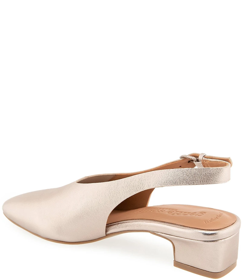 Gentle Souls Kellis Metallic Leather Slingback Pumps