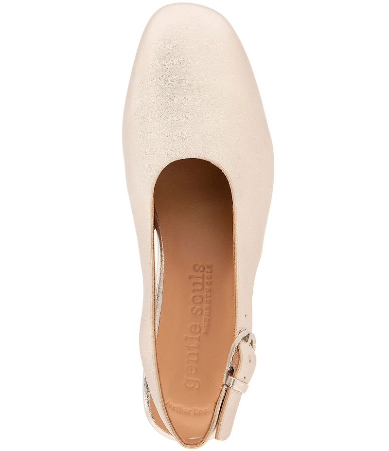 Gentle Souls Kellis Metallic Leather Slingback Pumps